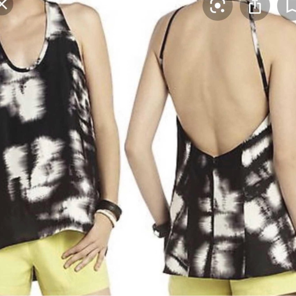 BCBG Tie Dye Backless Top